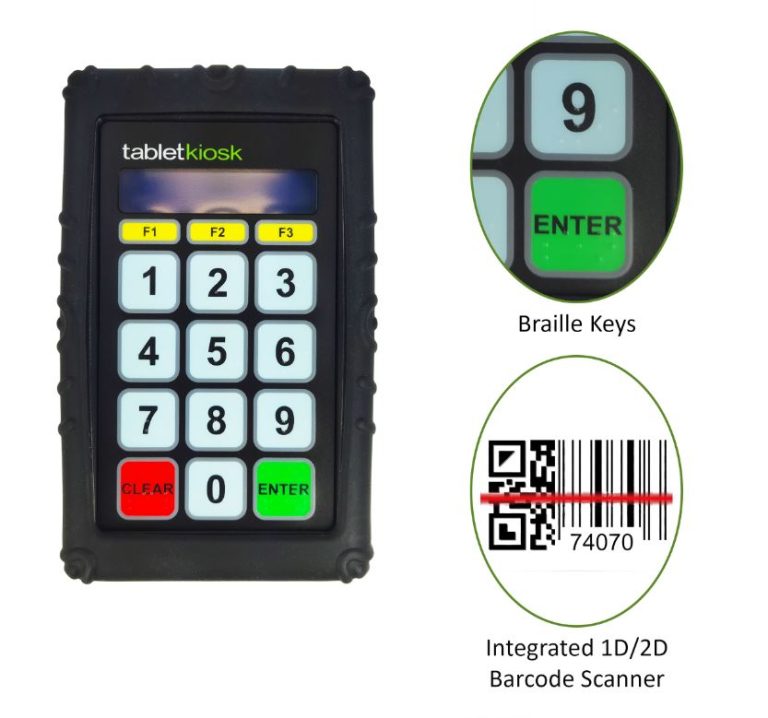 Barcode scanner and keypad