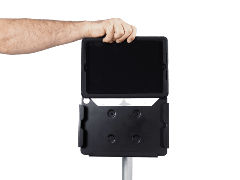 Mounting a tablet onto a holder