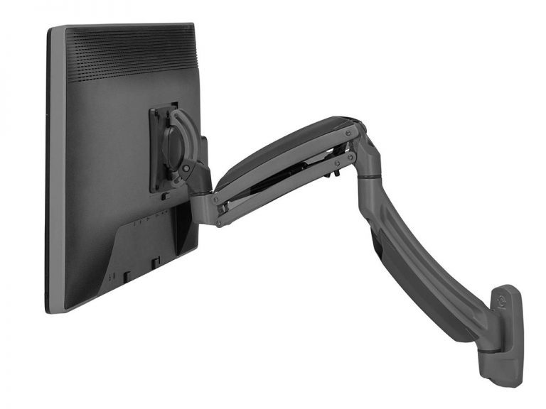 Adjustable monitor arm with screen
