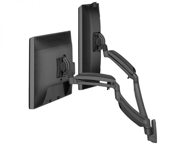 Side view of monitor mounts