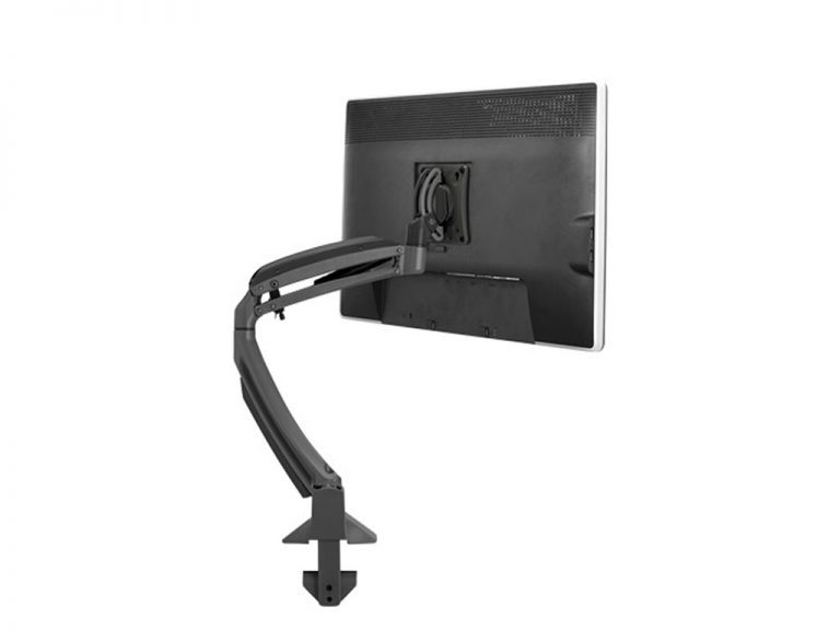 Side view of monitor arm system
