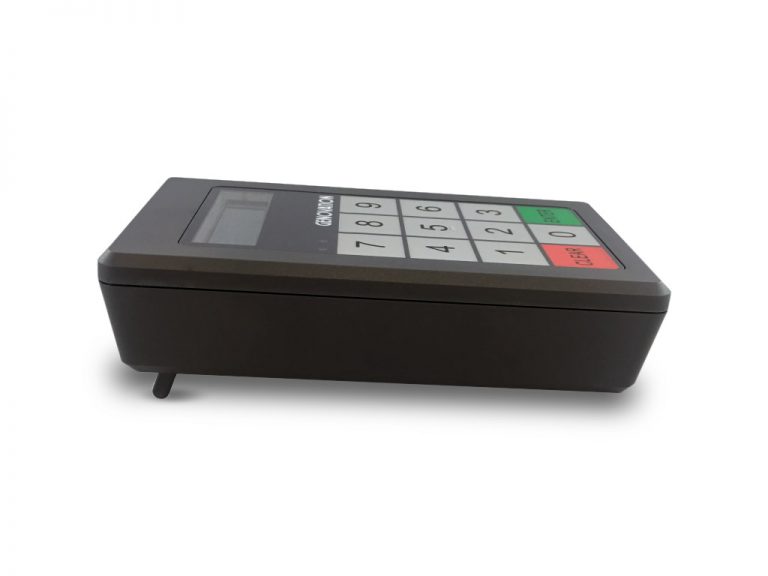 Side view of digital keypad device