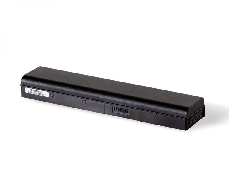 Rectangular laptop battery pack isolated