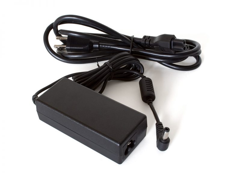Electrical adapter on white background