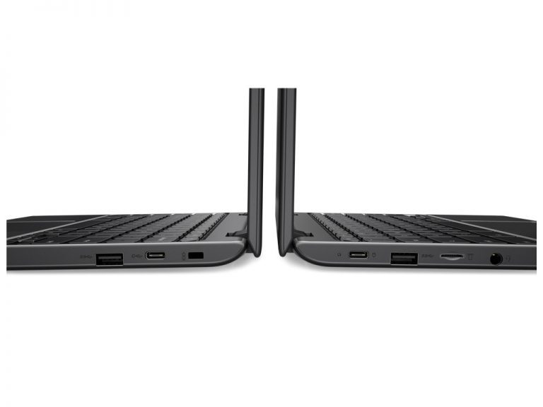 Two laptops facing each other