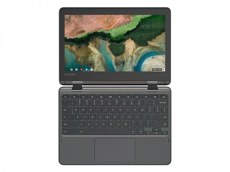 Chromebook with vibrant desktop background