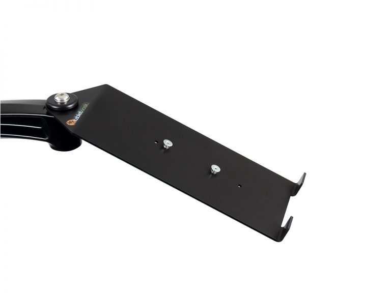 Industrial metal bracket component close-up