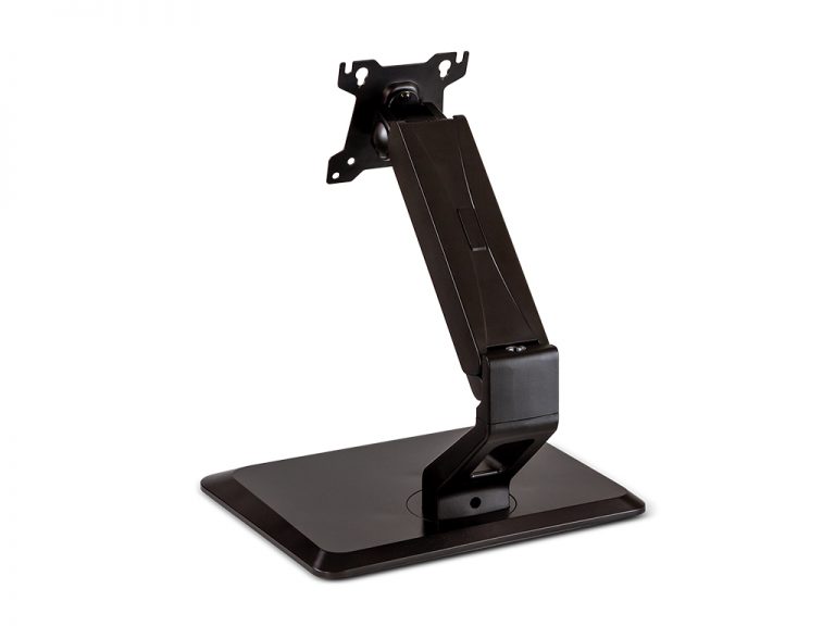 Black adjustable monitor stand
