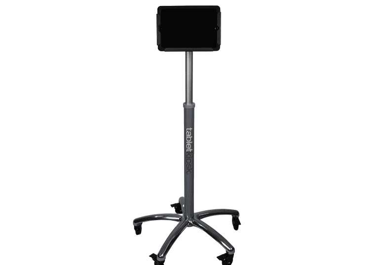 Rolling tablet stand with five-star caster base