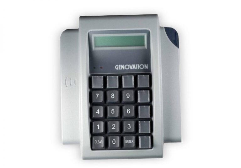 Silver keypad with number keys