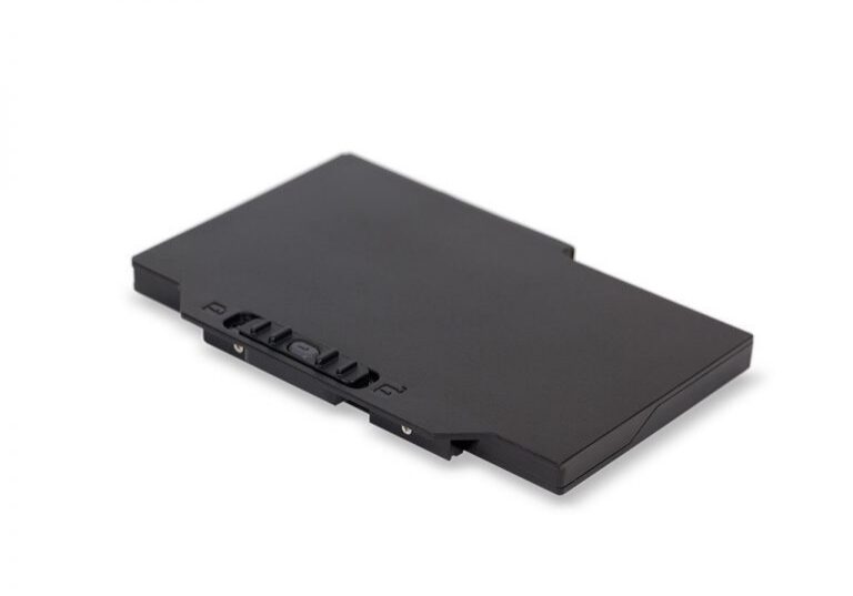 Compact black device with buttons